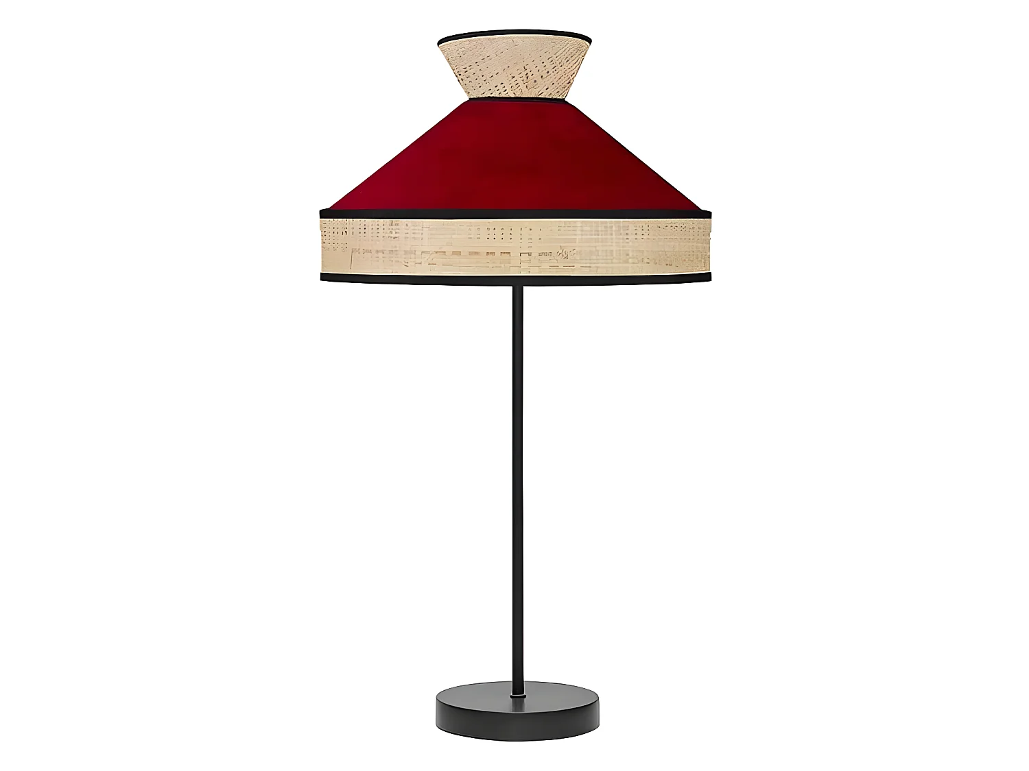 LAMP Lampada da tavolo High series Fabrizio Natural/red FABRILAMP