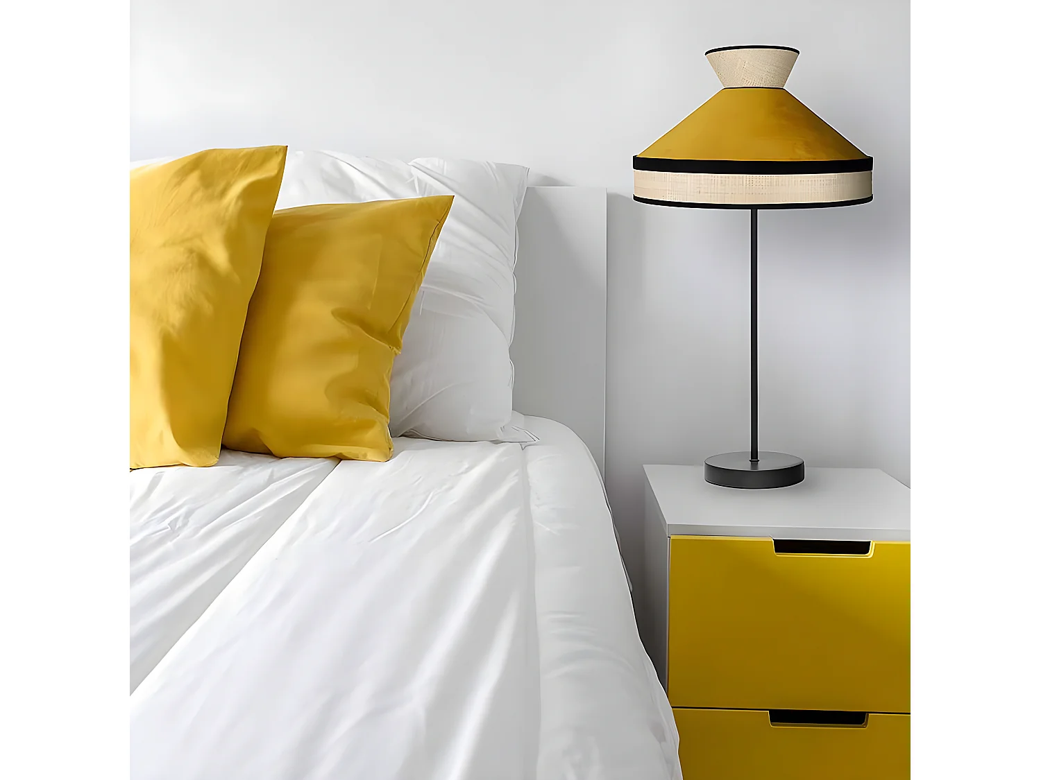 LAMP Lampada da tavolo High series Fabrizio Natural/red FABRILAMP