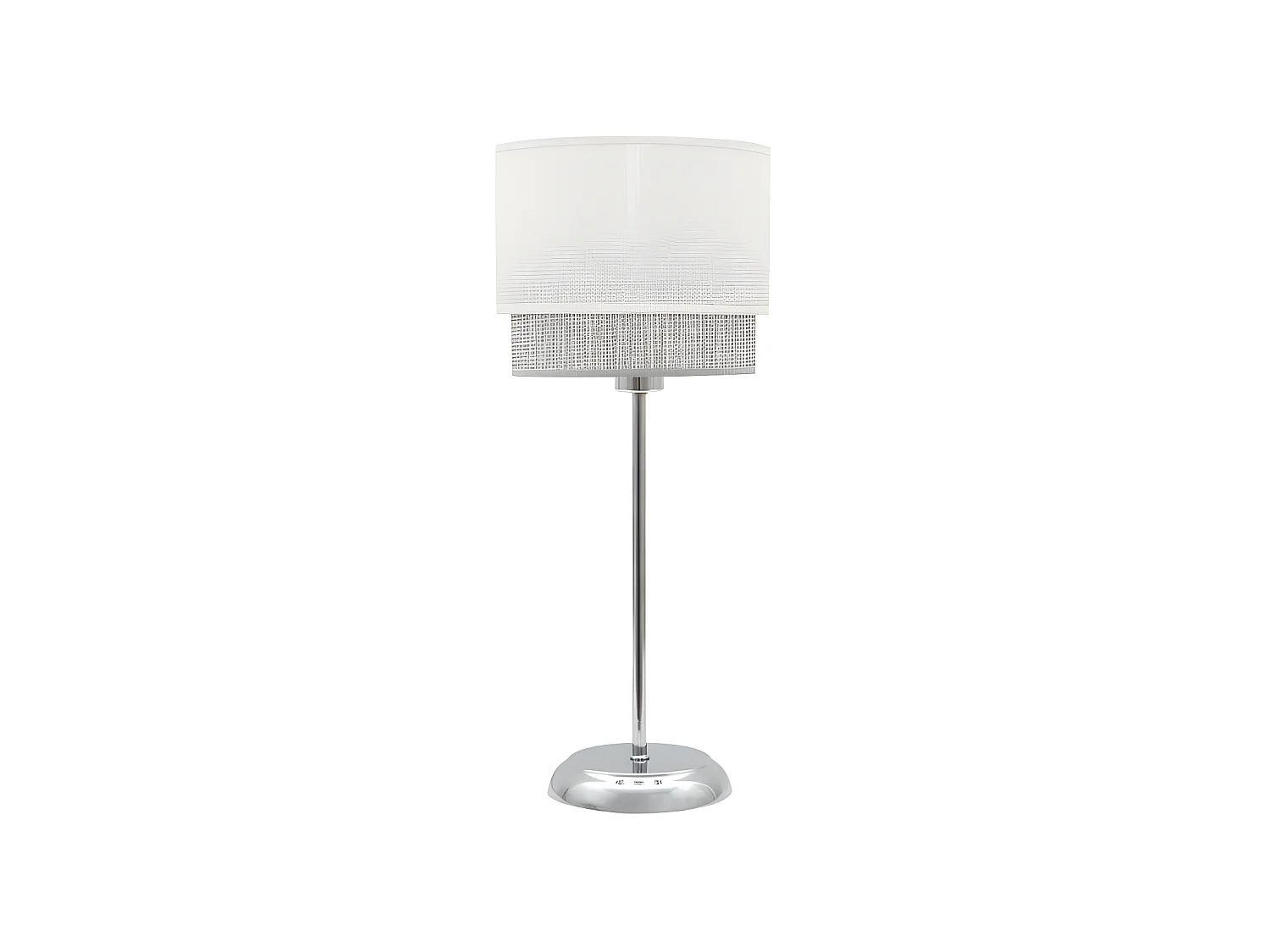 Kenya 1xe14 Lampe de table Blanc/Gris 18d FABRILAMP.