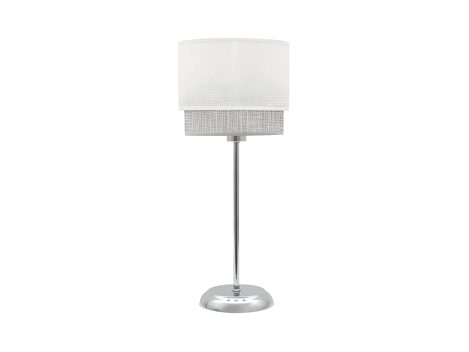 Kenya 1xe14 Lampe de table Blanc/Gris 18d FABRILAMP.