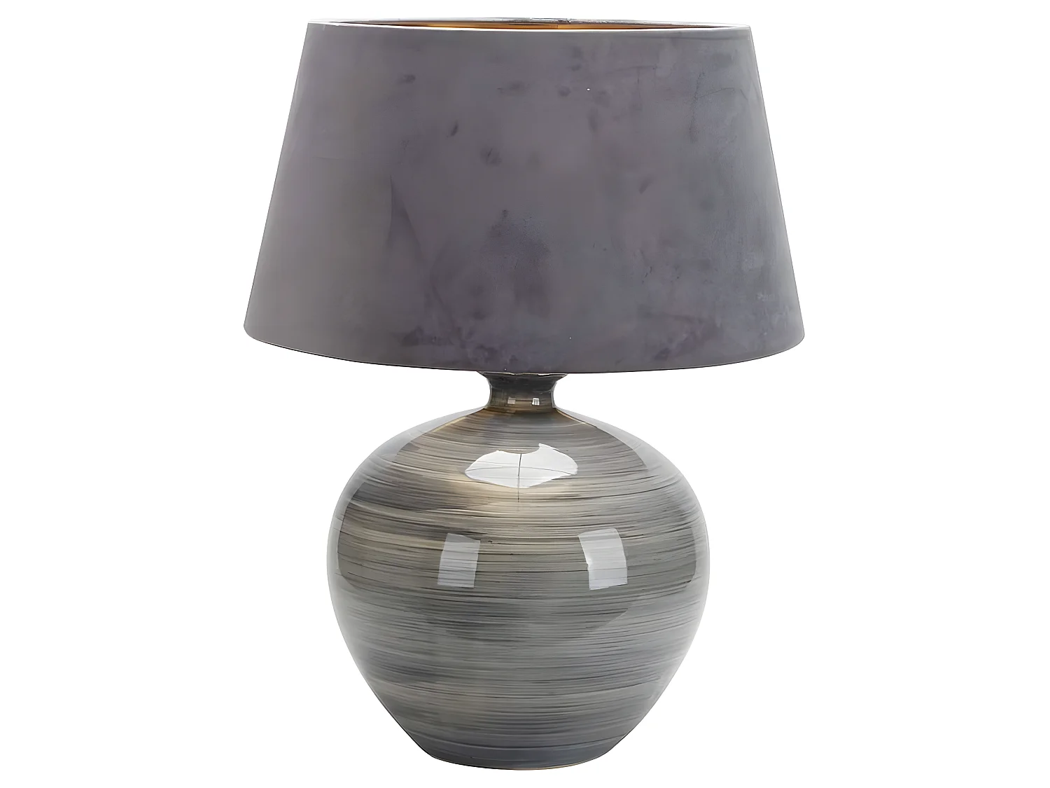 Scrivania con schermo in velluto grigio modello BETTA Grey Brightness 58 cm FABRILAMP