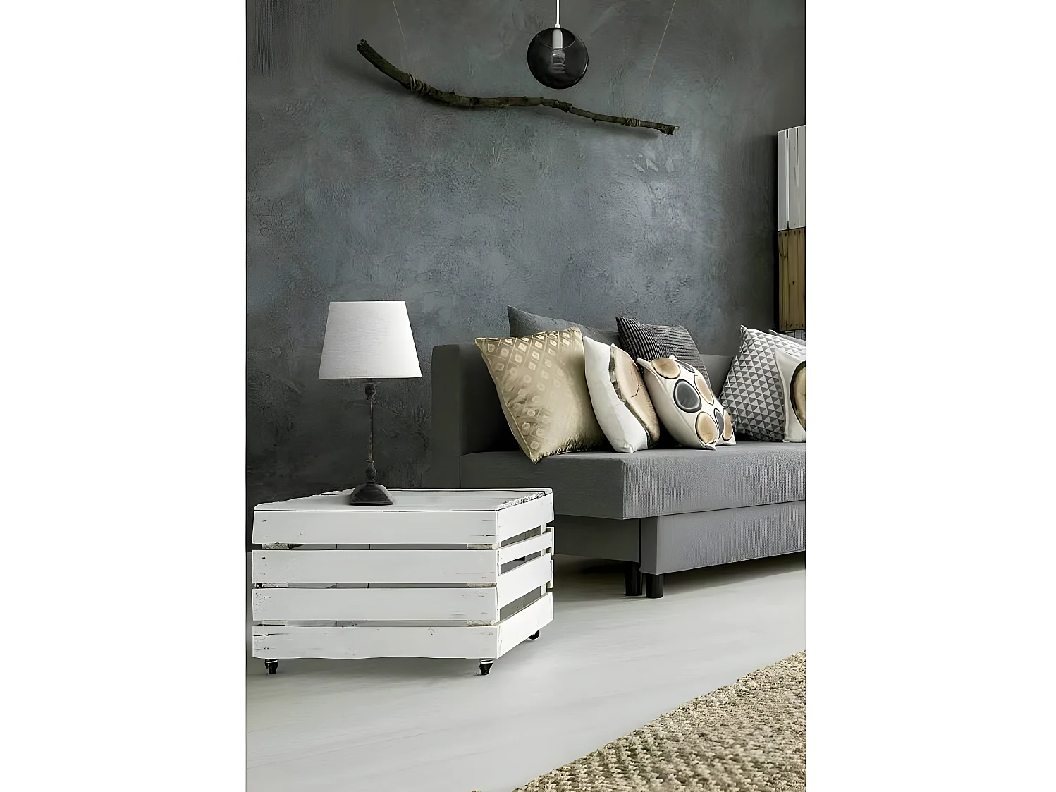 Promozione in lampada da tavolo PERCASOL Marrone Rustico 52 Cm FABRILAMP