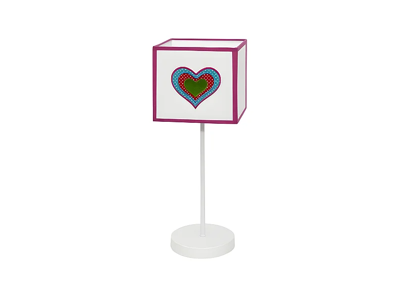 Lampada Sobremesa Amor 1xe14 Bianco/rosa FABRILAMP.