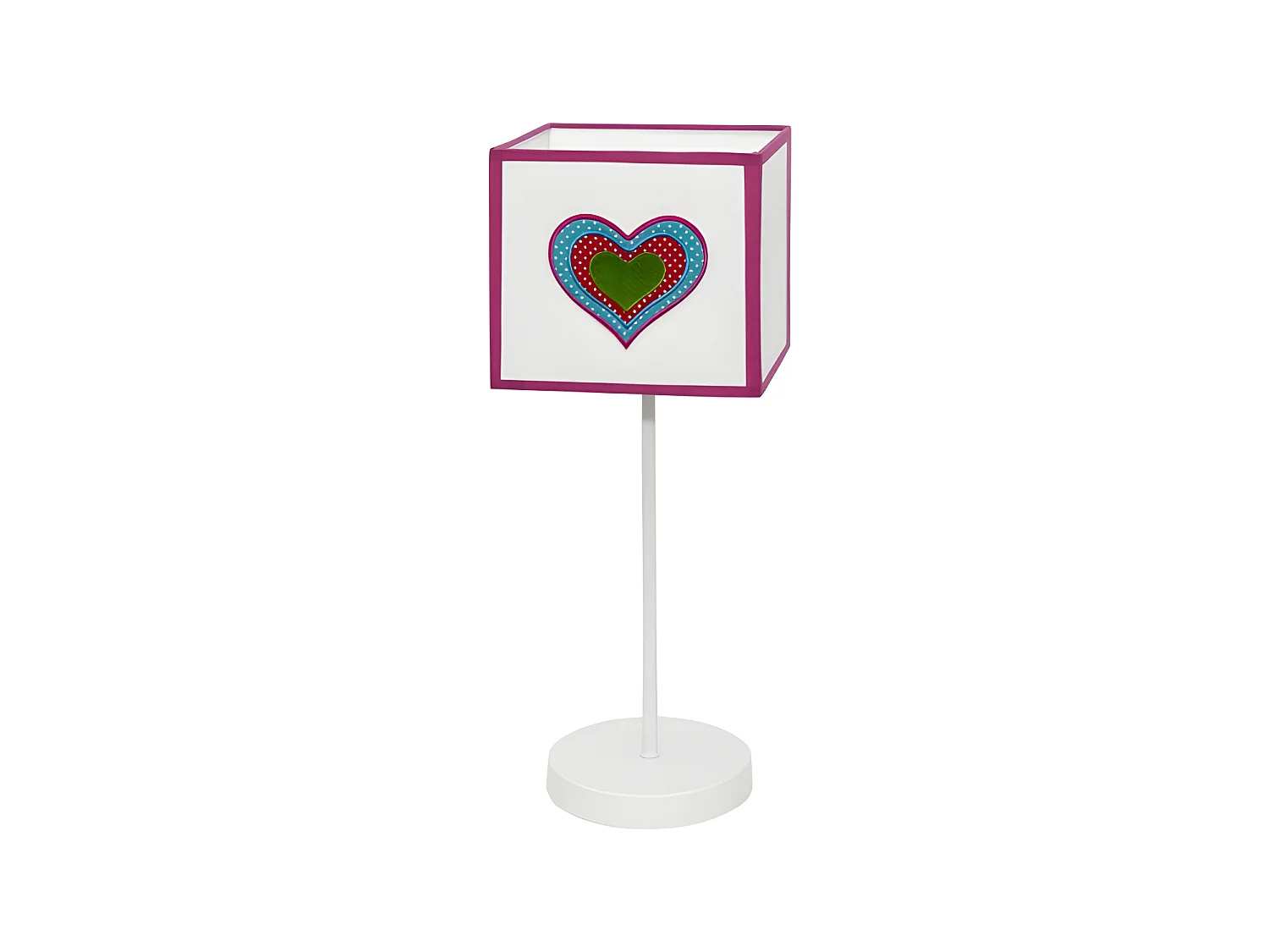 Lampe de table Love 1xe14 Blanc /Rose FABRILAMP.