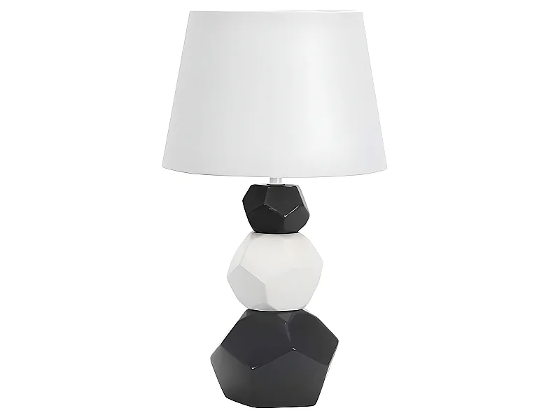 Desktop in ceramica modello FOZ FABRILAMP bianco-nero