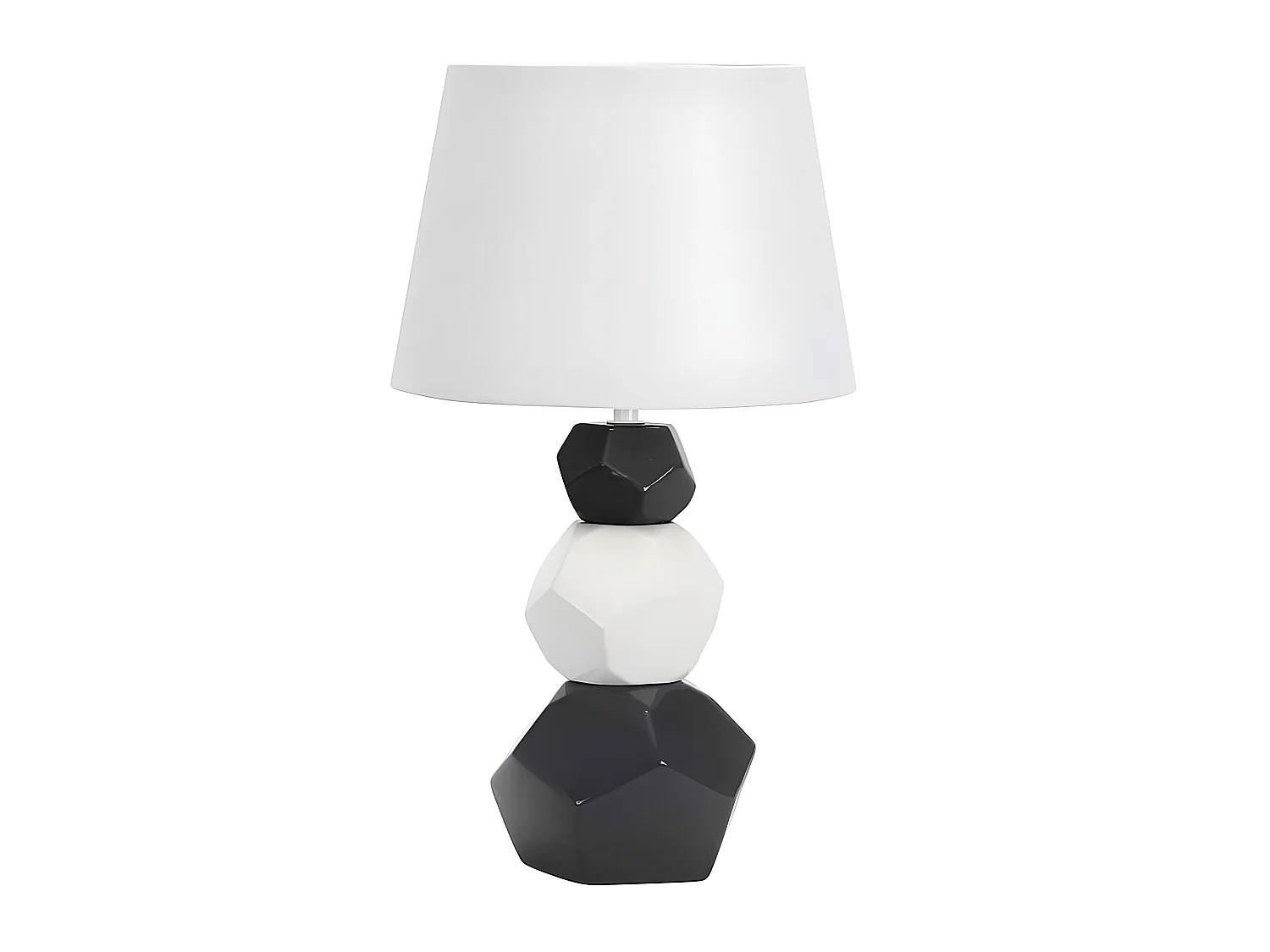 Desktop in ceramica modello FOZ FABRILAMP bianco-nero