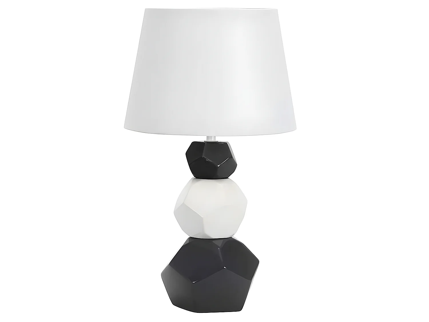 Desktop in ceramica modello FOZ FABRILAMP bianco-nero