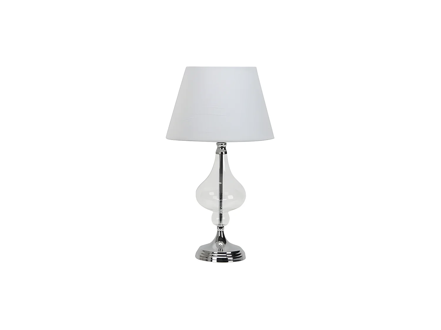 Bureau avec base en verre-chrome KRIBERIS 47 Cm FABRILAMP