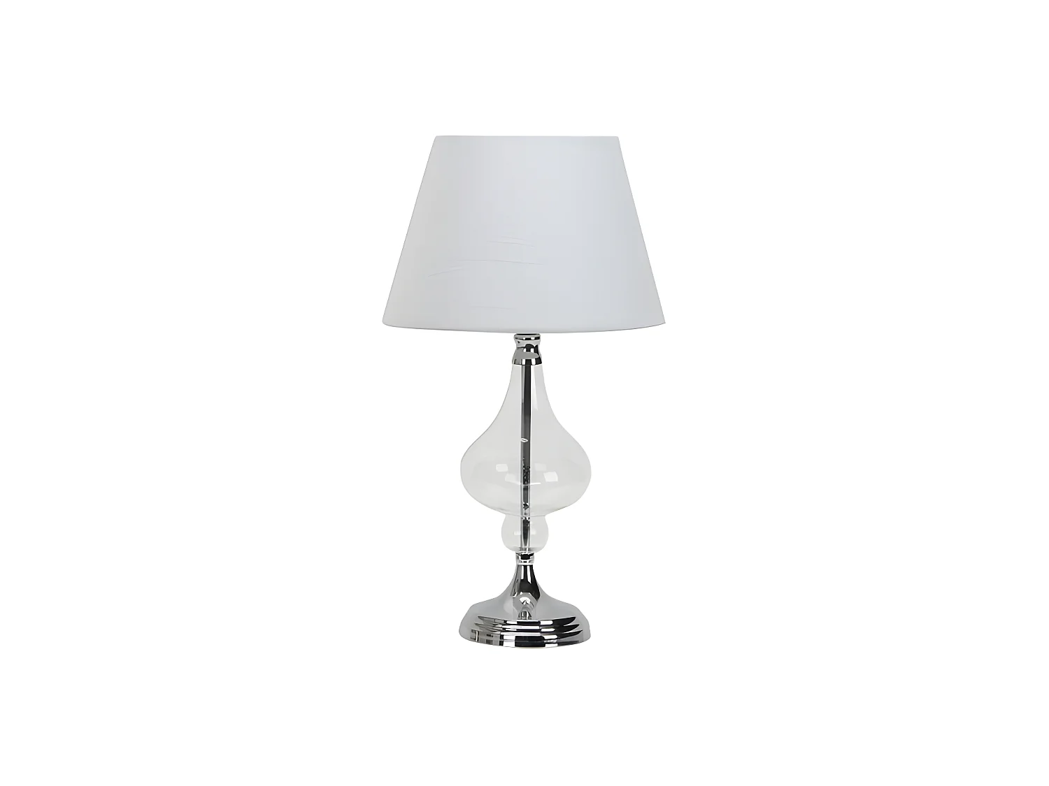 Scrivania con base in vetro cromato KRIBERIS 47 Cm FABRILAMP