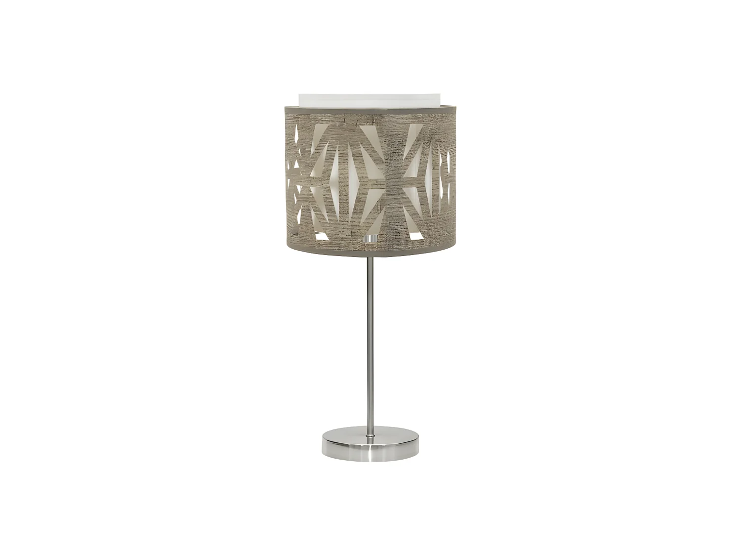 Modèle de bureau KATERINA Nickel / bois Gris FABRILAMP