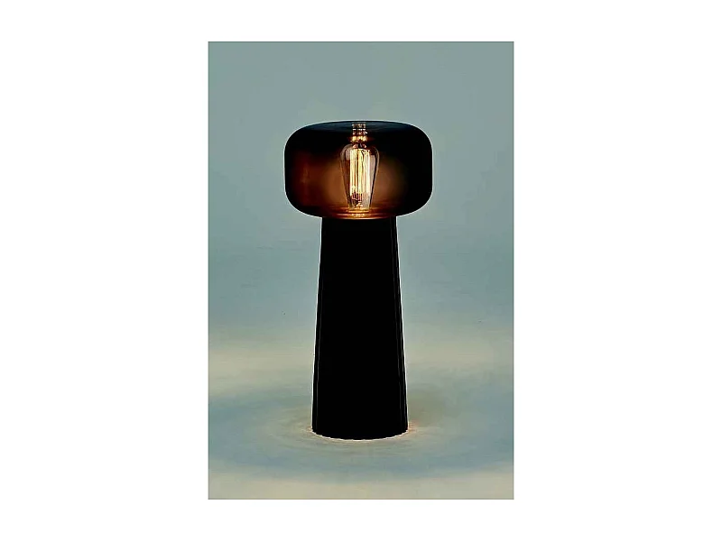 Bureau noir de 1 FARO modèle Light en verre MANTRA