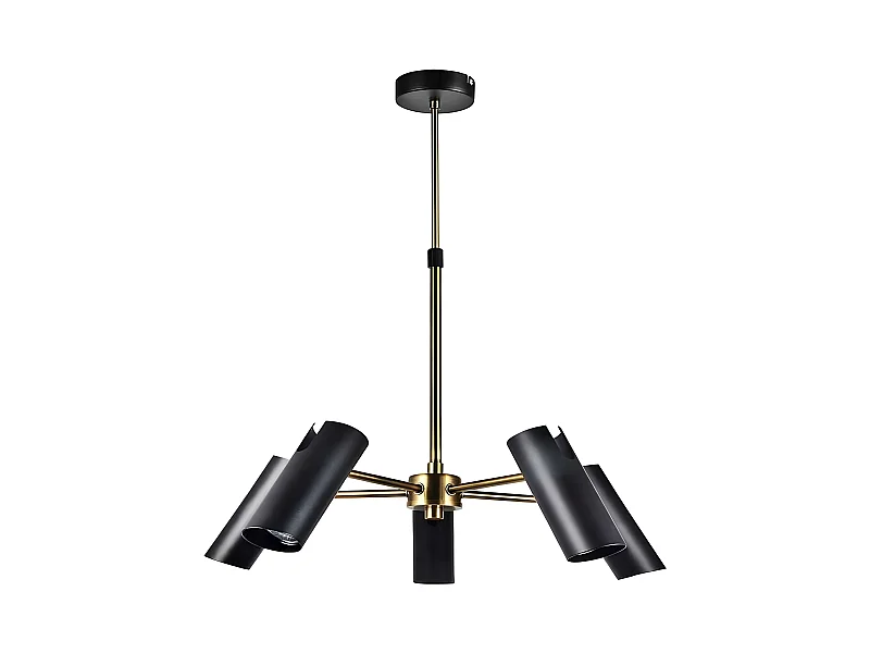 Lampe avec 5 lumières réglables MARRAKECH noir FABRILAMP