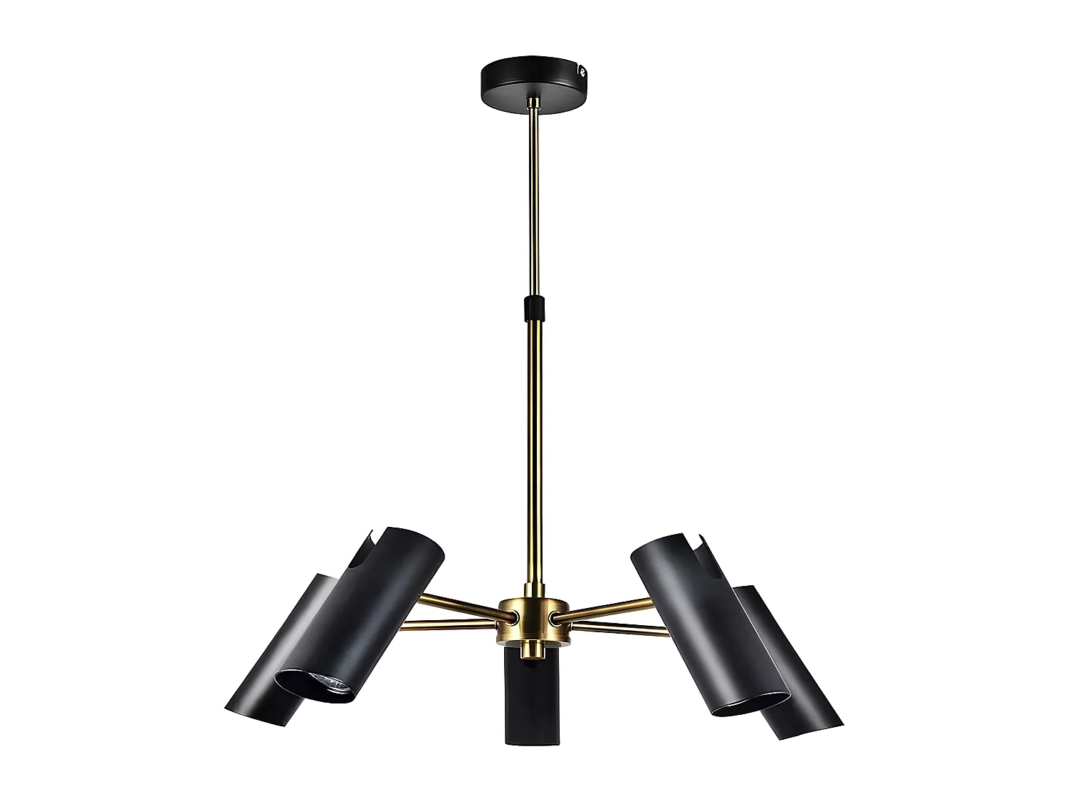 Lampe avec 5 lumières réglables MARRAKECH noir FABRILAMP