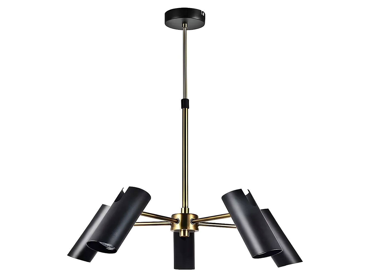 Lampe avec 5 lumières réglables MARRAKECH noir FABRILAMP
