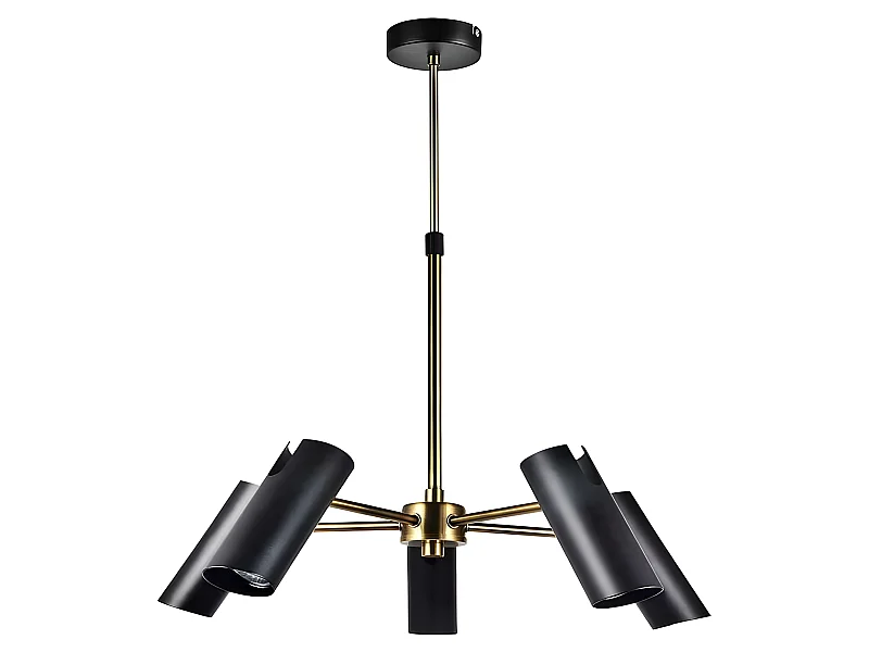 Lampe avec 5 lumières réglables MARRAKECH noir FABRILAMP