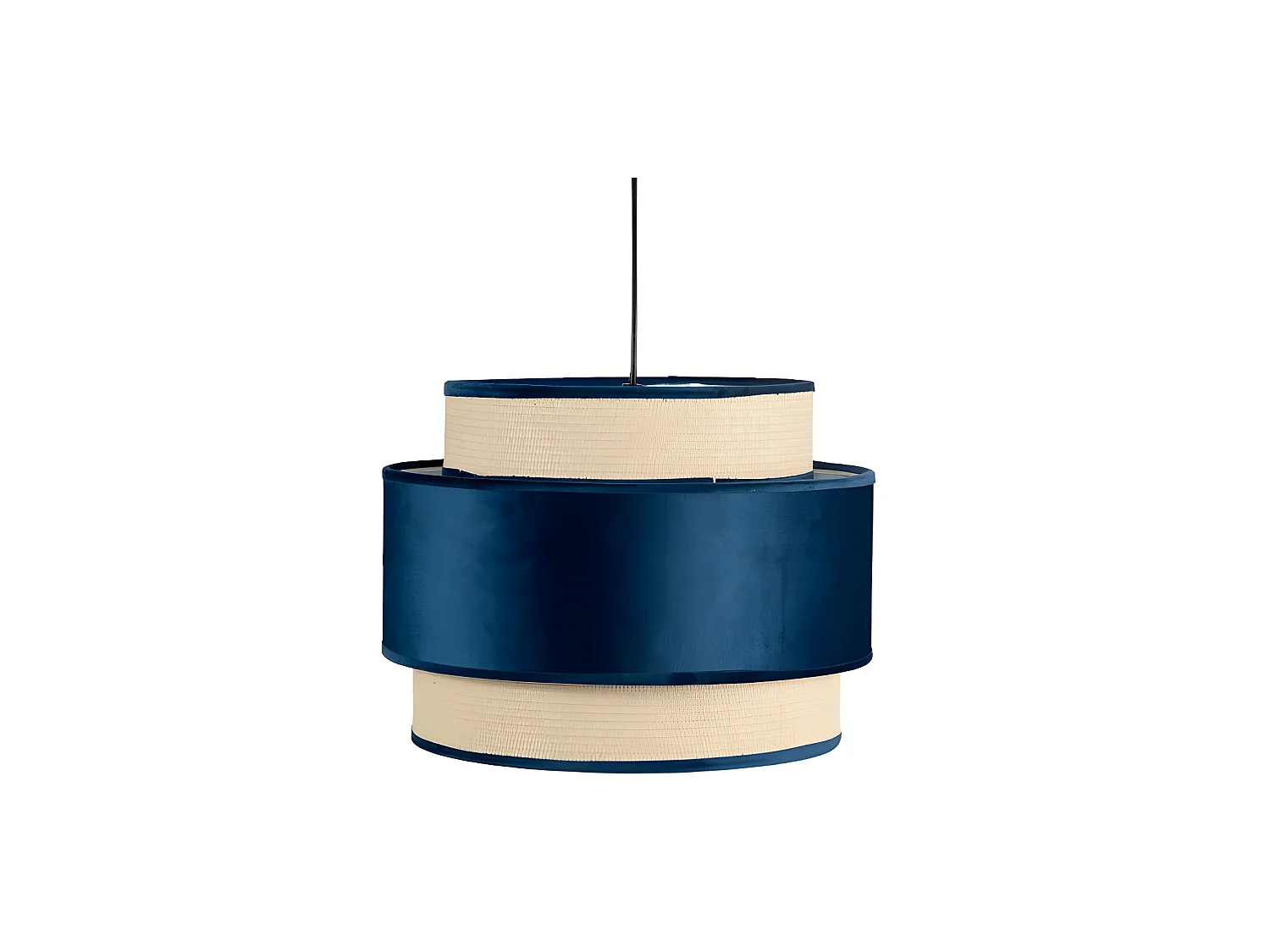 Plafonnier 3 Ecrans Adriano1 lumière e27 Bleu et FABRILAMP