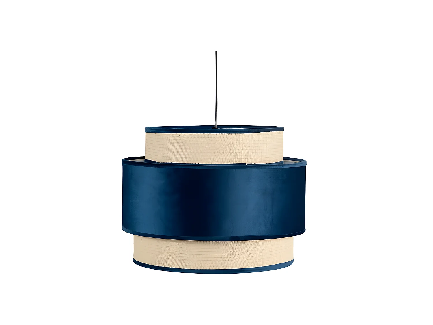 Plafonnier 3 Ecrans Adriano1 lumière e27 Bleu et FABRILAMP