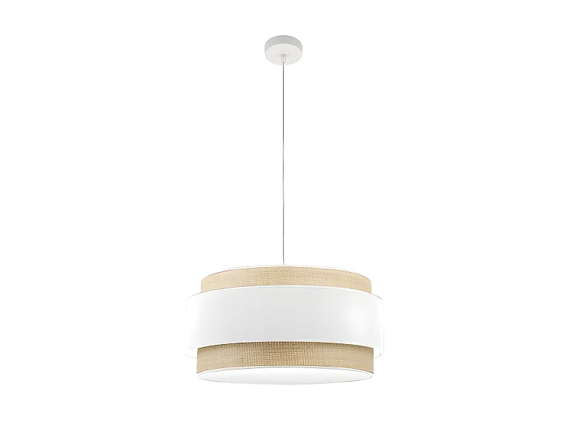 Colgante  3 Luces Modelo Kandy Natural/blanco