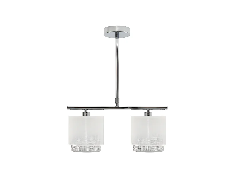 Lampe modèle Kenya 2xe14 Blanc/gris FABRILAMP