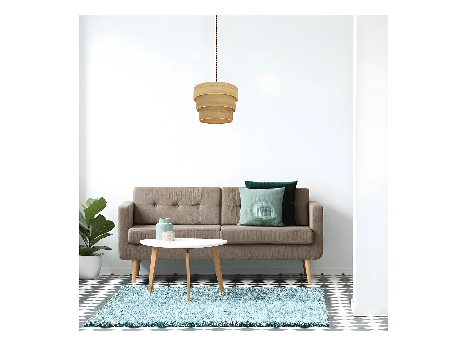 Plafonnier avec écran modèle SMILE Niquel FABRILAMP