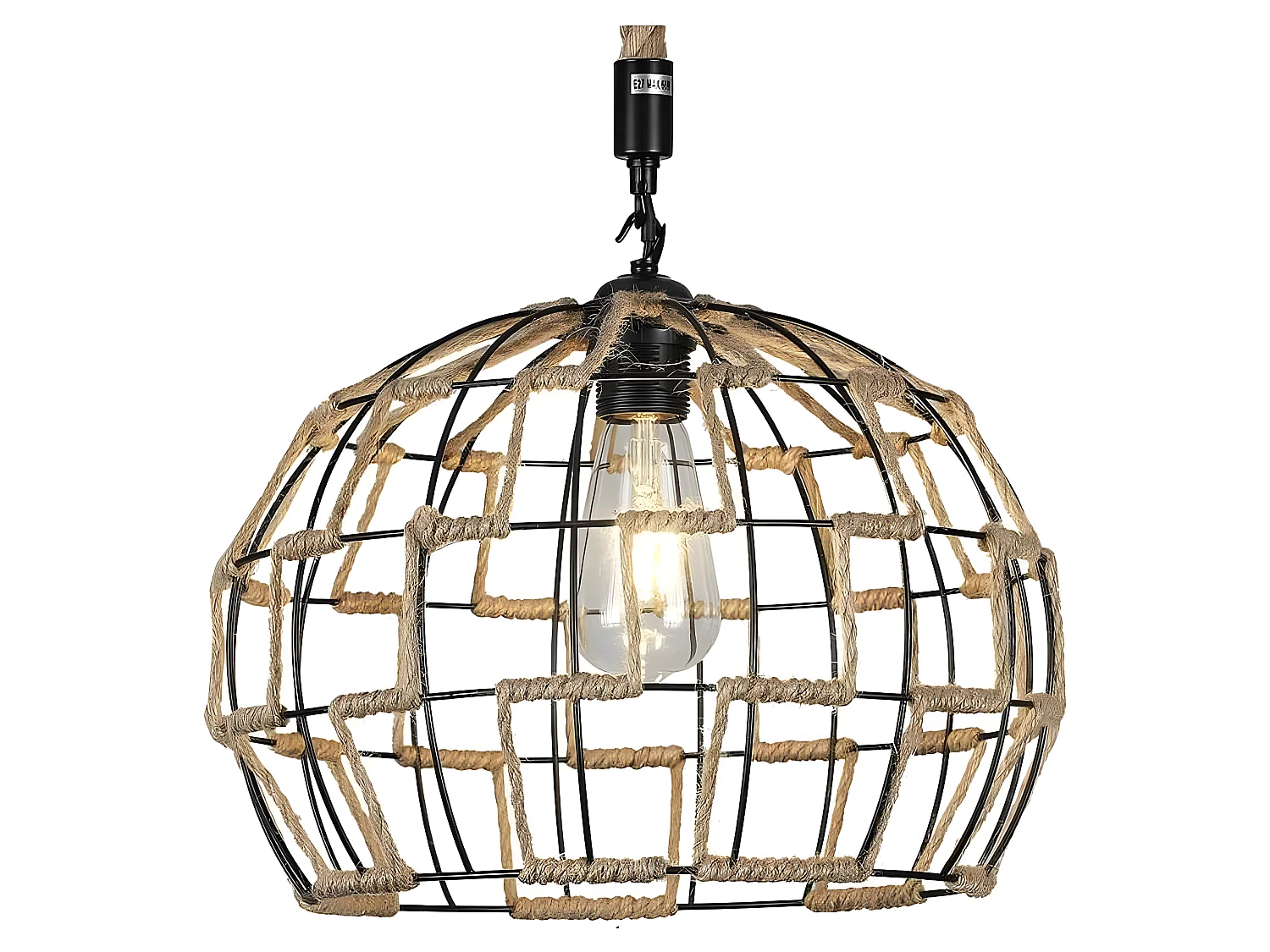 Lampe pendentif avec corde YUTE d'un FABRILAMP