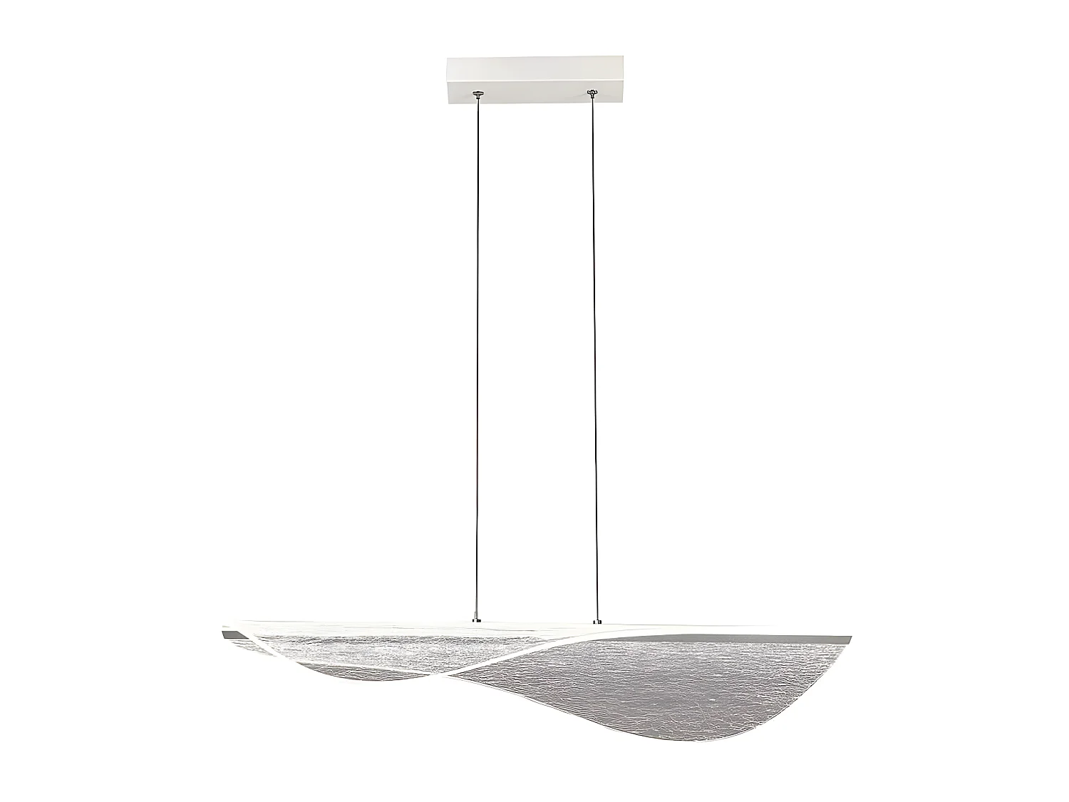 Colgante Led Modelo Bianca En Acabado Transparente-blanco