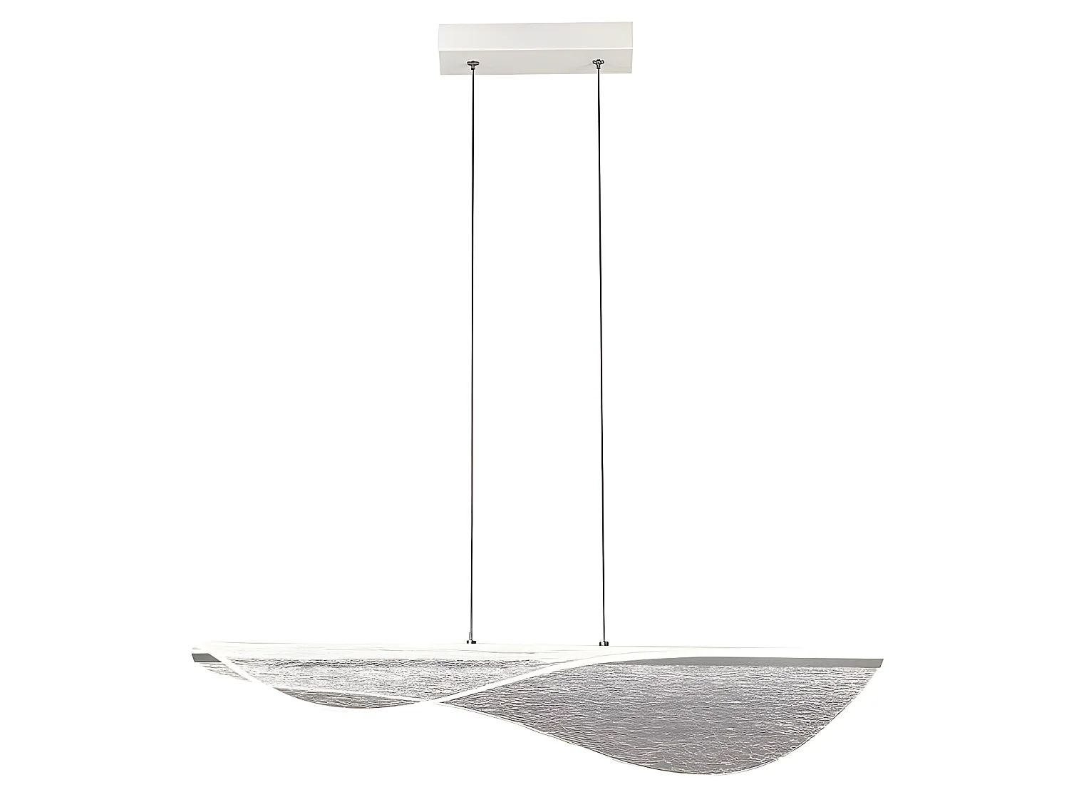 Modèle de suspension LED BIANCA en finition blanc transparent MANTRA