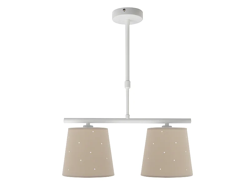 Lampada beige modello Consciencia con 2 luci x E14 FABRILAMP