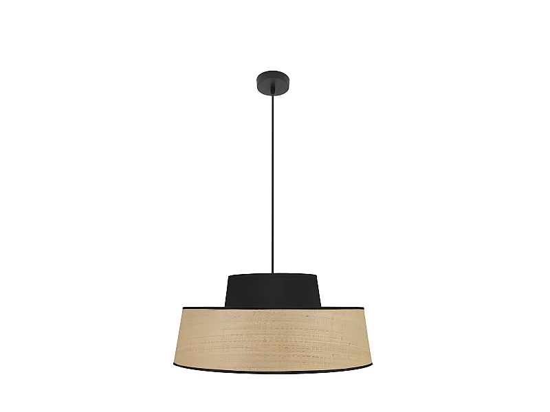 Colgante Modelo Jia Regulable 1luz Natural/negro