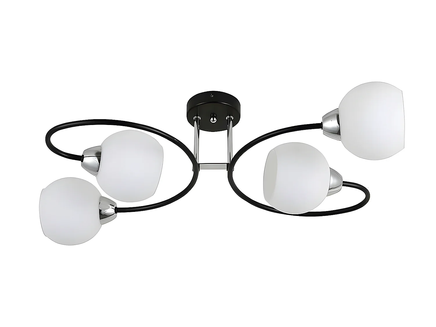 Lampe à 4 lumières modèle FUJI noir FABRILAMP