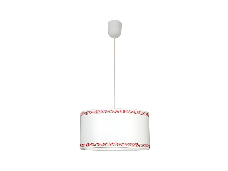 Lampe suspendue Cenefa Blanc/rose 1xe27 Regx35d de FABRILAMP