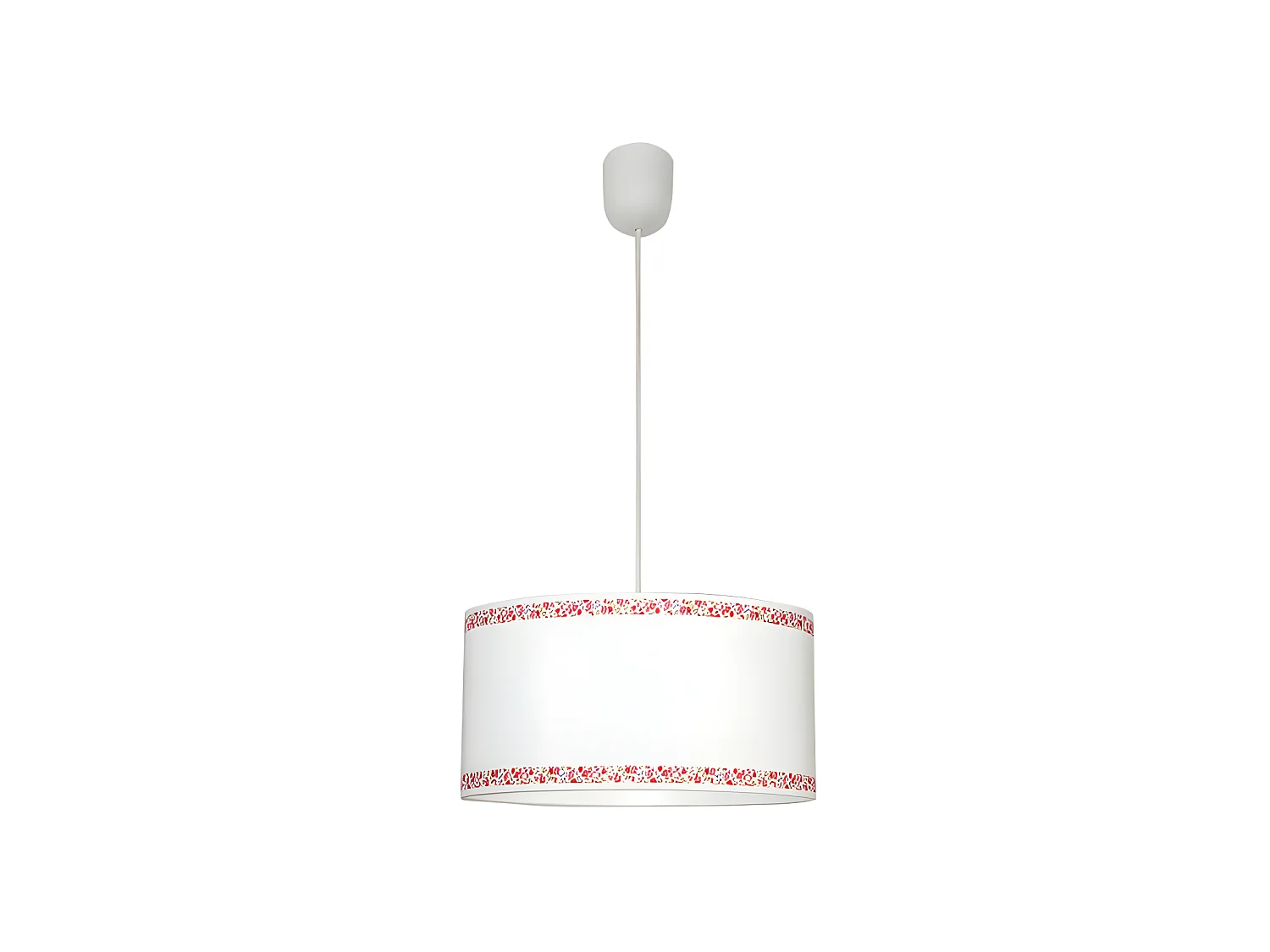 Lampe suspendue Cenefa Blanc/rose 1xe27 Regx35d de FABRILAMP