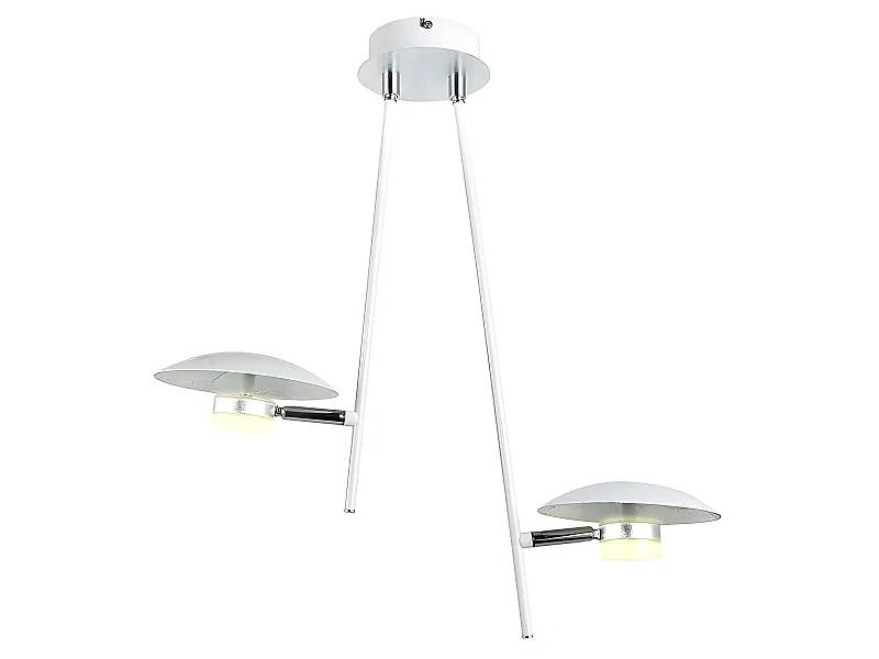 Lampe LED CAPE TOWN blanche avec 2 lumières FABRILAMP