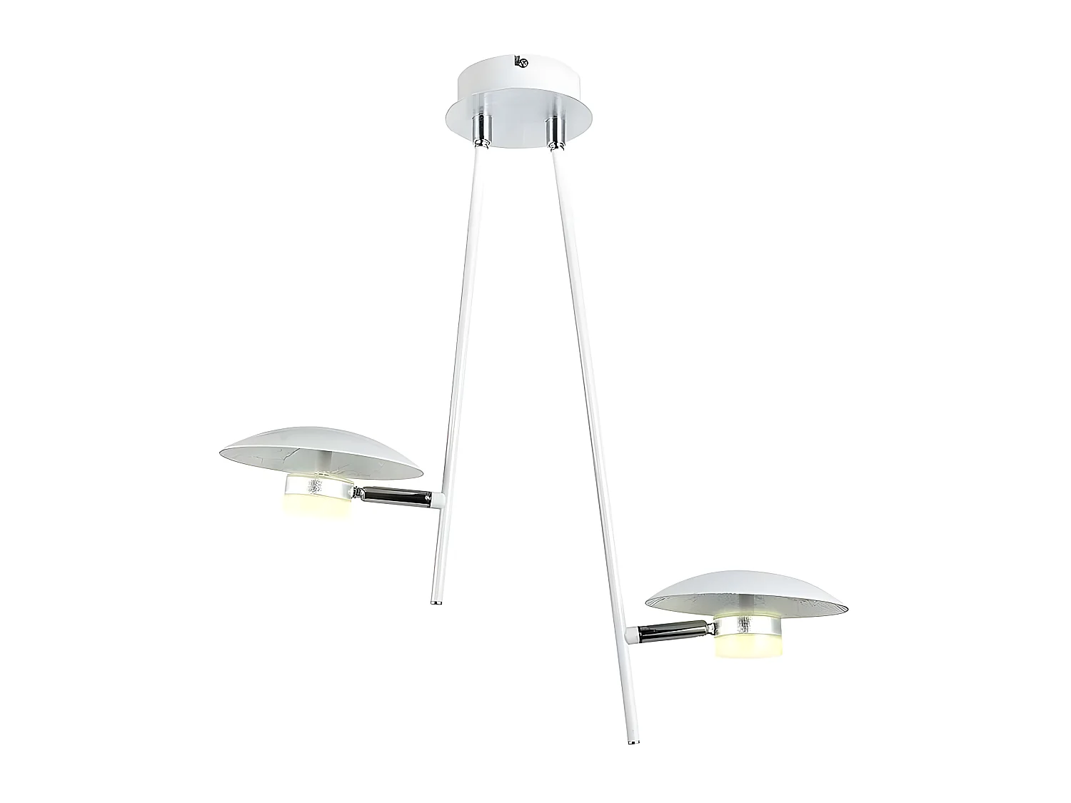 Lampe LED CAPE TOWN blanche avec 2 lumières FABRILAMP