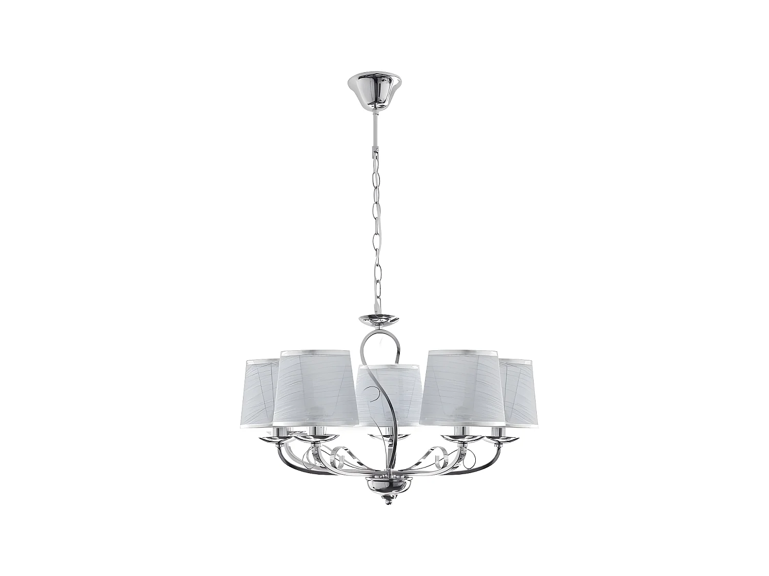 Lampada modello Sumba 5xe14 Finitura cromo REGx53x53 FABRILAMP