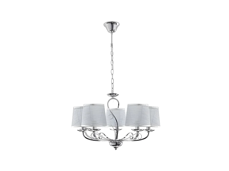 Lampada modello Sumba 5xe14 Finitura cromo REGx53x53 FABRILAMP