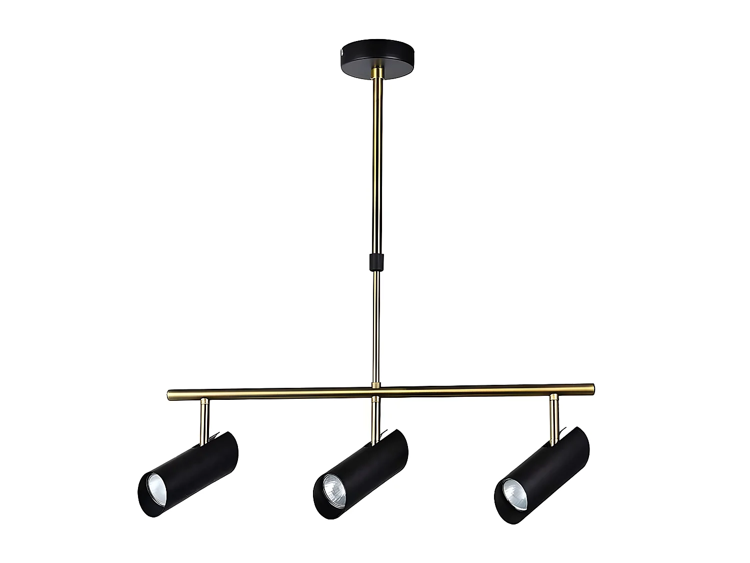 Lampe linéaire avec projecteurs MARRAKECH noir FABRILAMP
