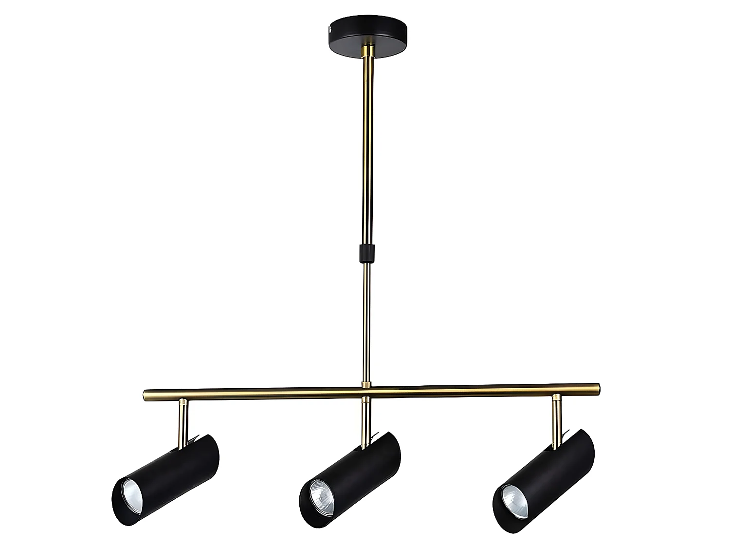 Lampe linéaire avec projecteurs MARRAKECH noir FABRILAMP