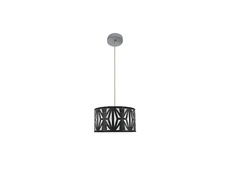 Plafonnier modèle Katerina 1luz xe27 Chrome / bois Noir FABRILAMP