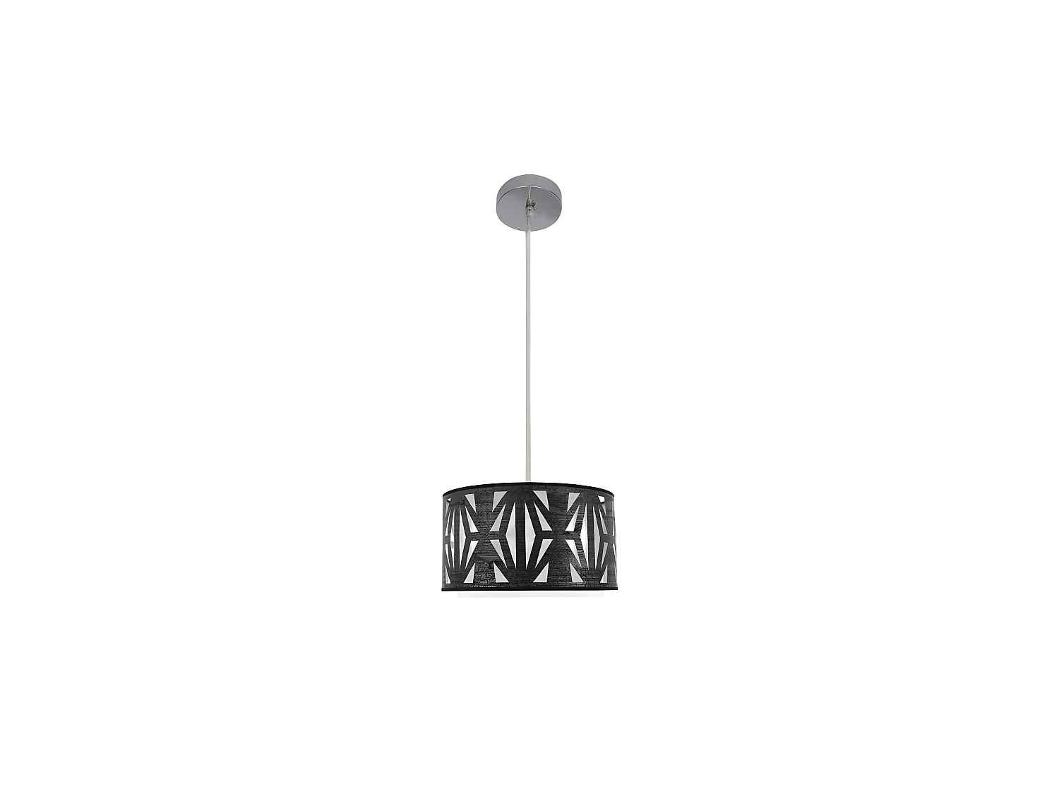 Plafonnier modèle Katerina 1luz xe27 Chrome / bois Noir FABRILAMP