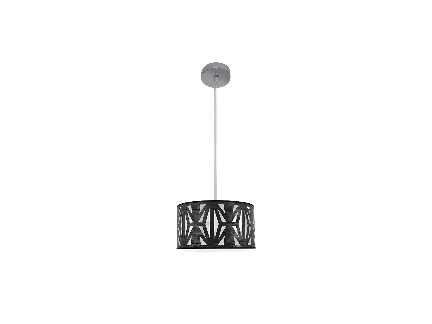 Plafonnier modèle Katerina 1luz xe27 Chrome / bois Noir FABRILAMP