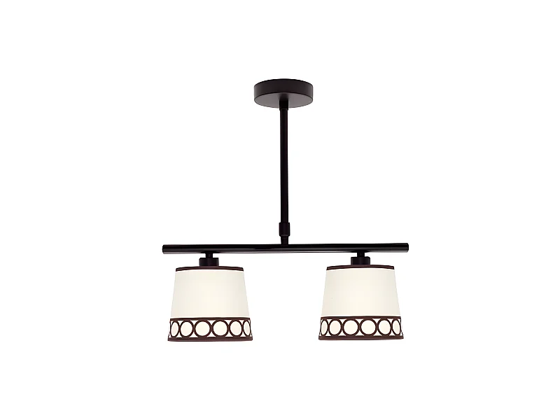 Lampara Modelo Dalia  De 2xe14 Beige / Marron De