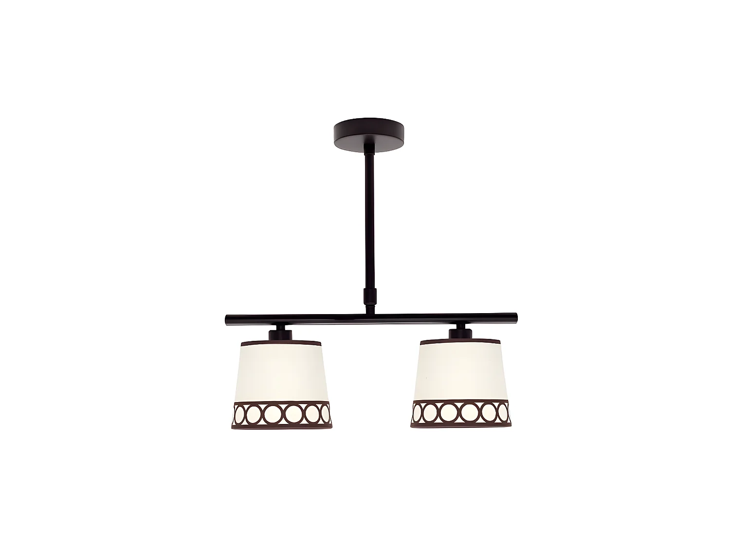 Lampara Modelo Dalia  De 2xe14 Beige / Marron De