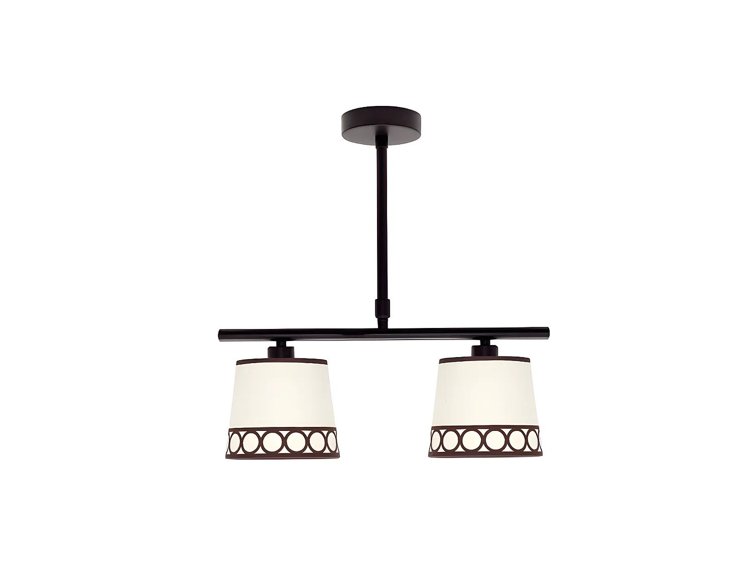 Lampara Modelo Dalia  De 2xe14 Beige / Marron De