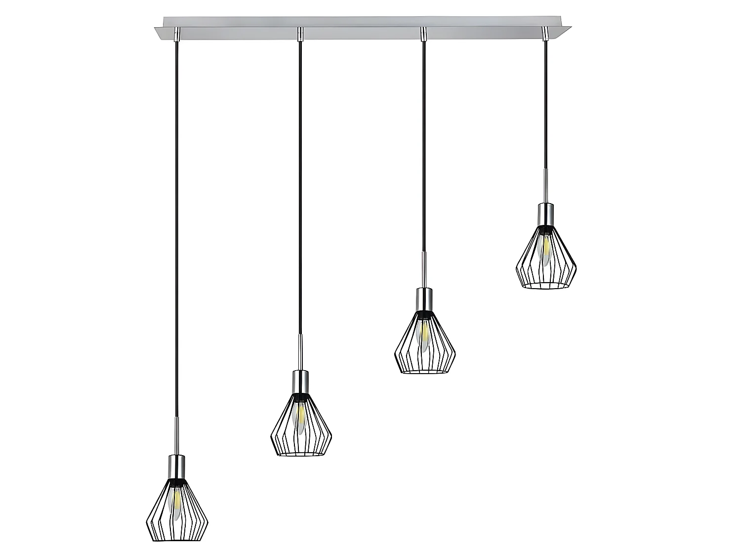 Lampada lineare SAN PETESBURGO cromo 4 L. FABRILAMP