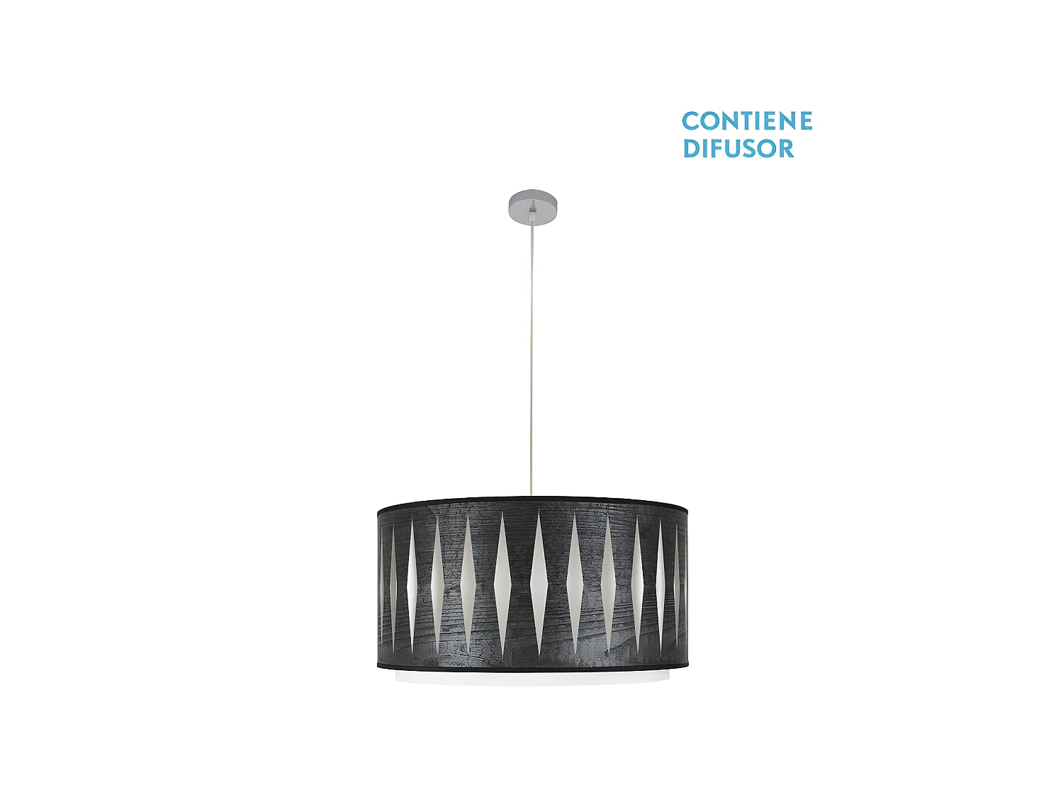 Plafonnier en bois noir / Modèle chromé Alexandra FABRILAMP