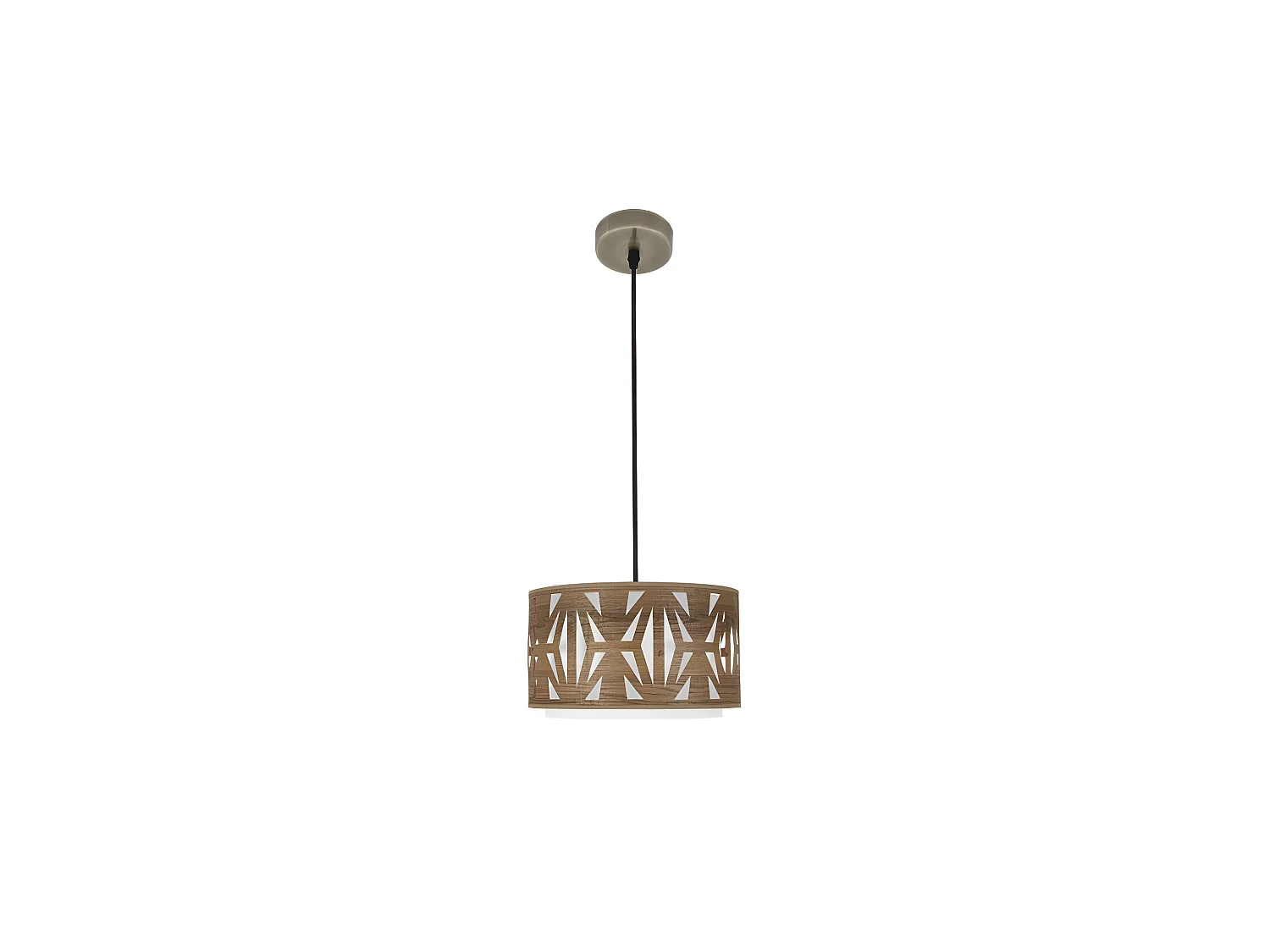 Plafonnier Cuir / bois Modèle sombre Katerina FABRILAMP