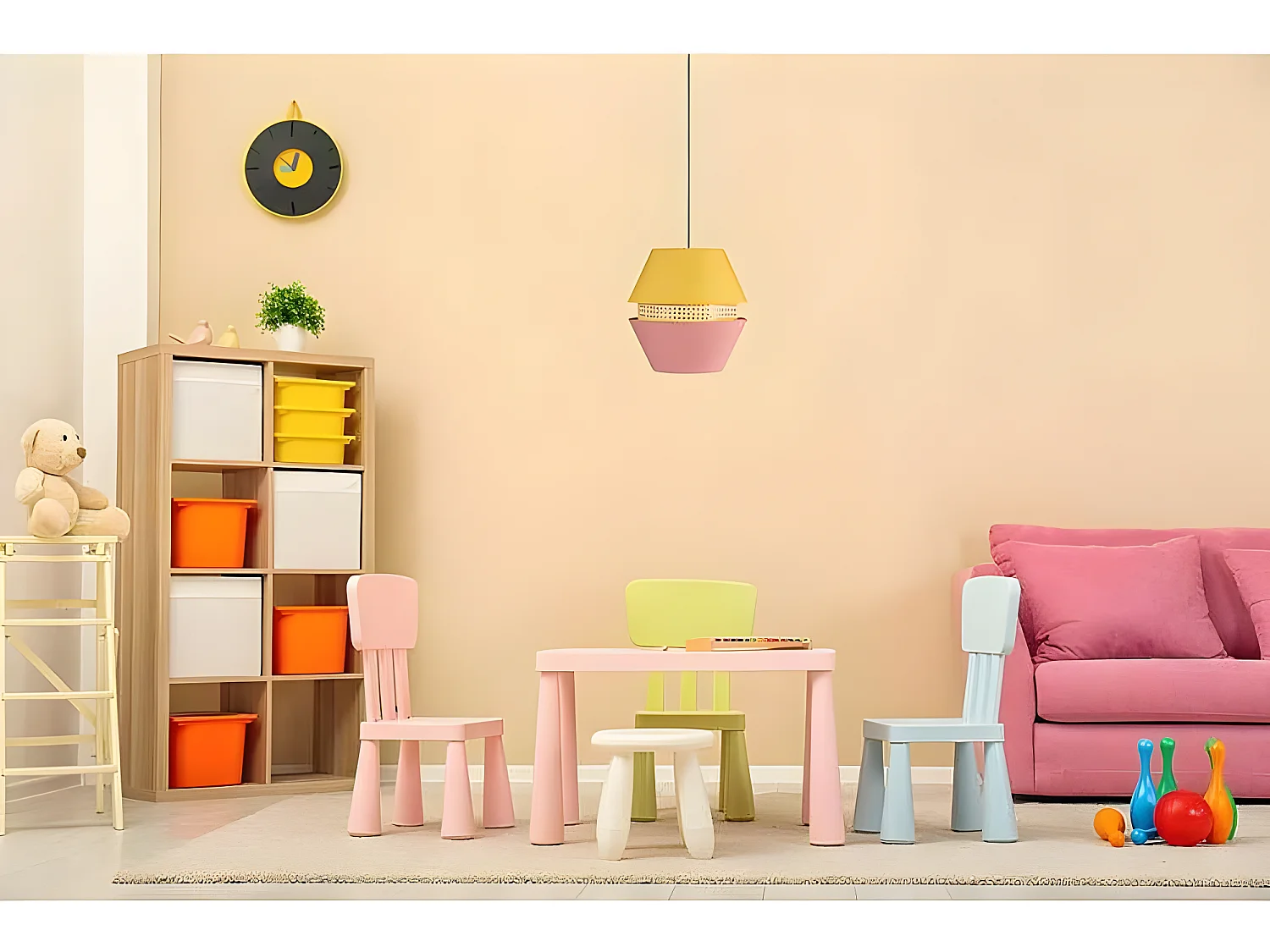 Plafonnier pour enfants TRAJANO 3 écrans Fabrilamp