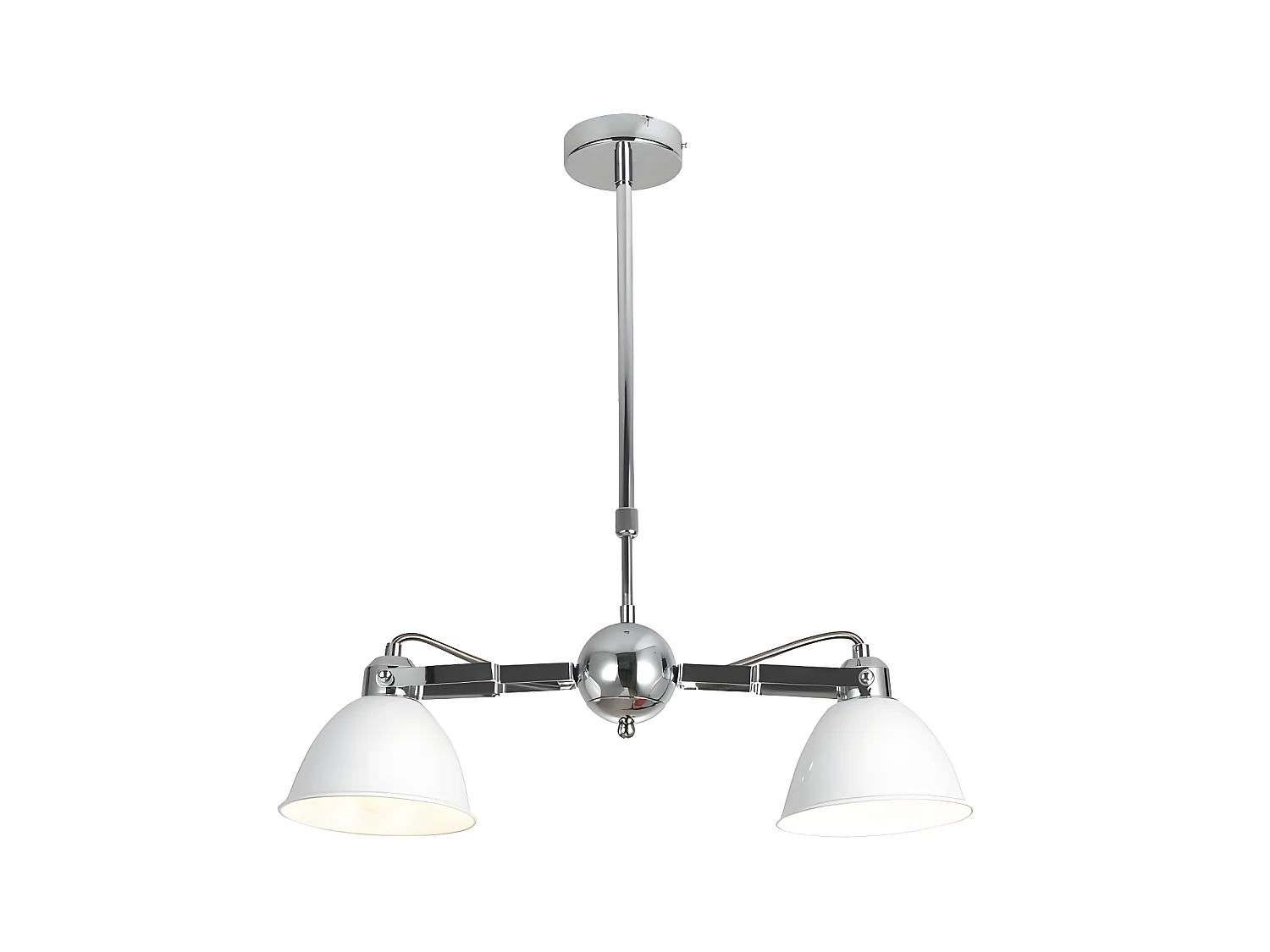 Lampe avec tulipe en métal modèle Buri 2 lumières FABRILAMP