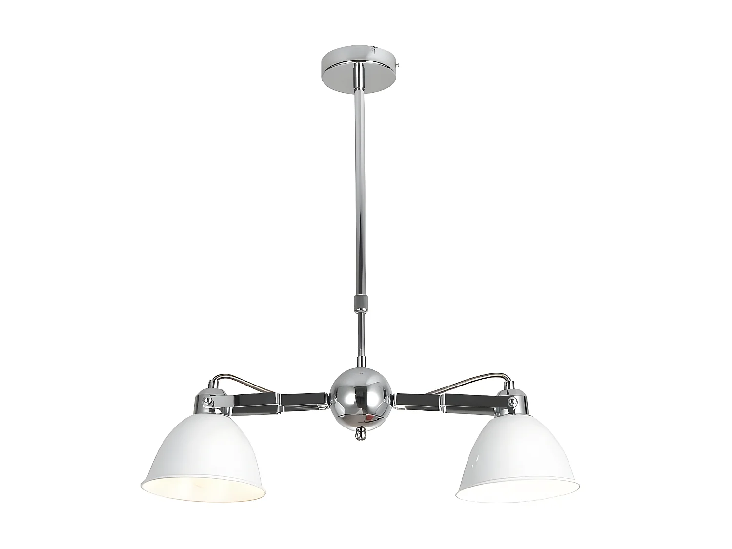 Lampe avec tulipe en métal modèle Buri 2 lumières FABRILAMP